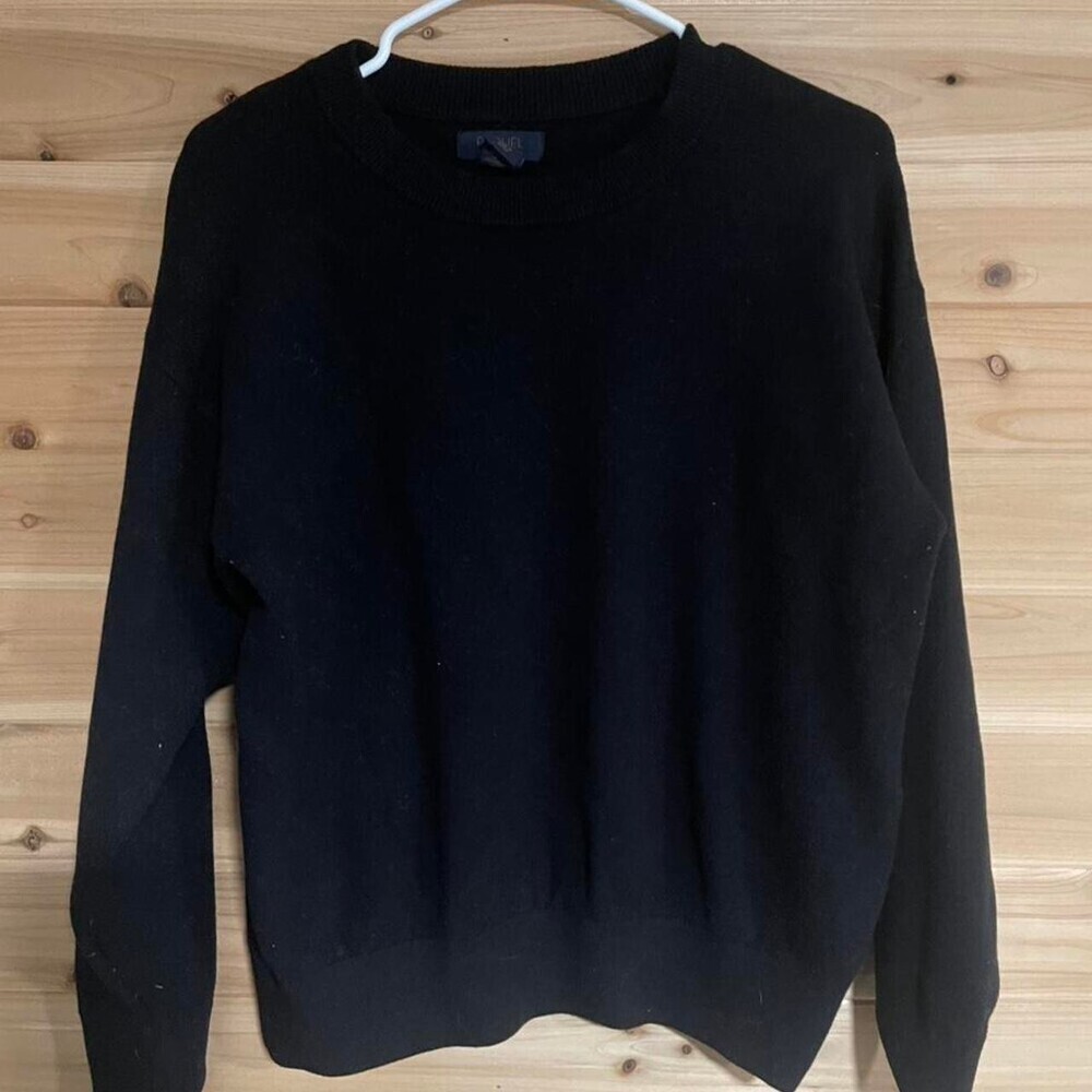 Black Crewneck Sweater Size L 6 Eb 6